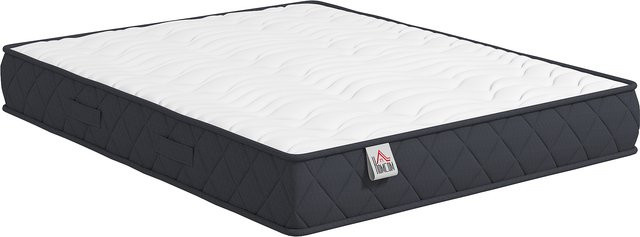 HOMCOM Doppelmatratze aus Memory-Schaum in Weiss und Grau, B/T/H: 160 x 200 x 20 cm, OEKO-TEX Standard 100 zertifiziert, mittlerer Härtegrad von Aosom - Bild 1
