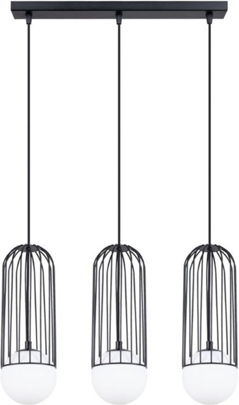 Sollux Pendelleuchte Brina Modern Schwarz aus Metall mit 3x G9 Neutralweiß, Höhe: 54 cm - Bild 1