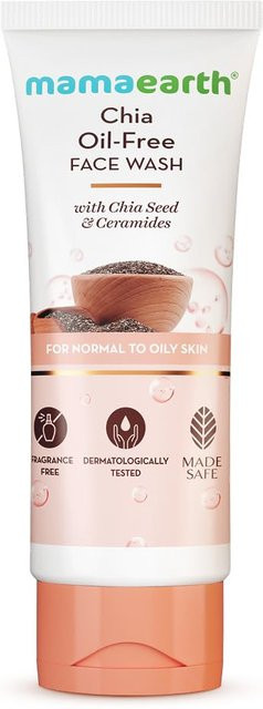 Mamaearth Chia Gesichtswaschgel, 100 ml, mit Ceramiden, für fettige Haut - Bild 1