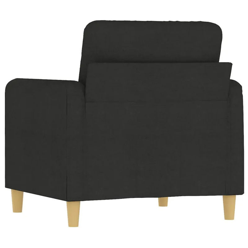 Vidaxl Sessel in Schwarz im modernen skandinavischen Design mit Stoffbezug und Metallgestell, Breite: 60 cm - Bild 5