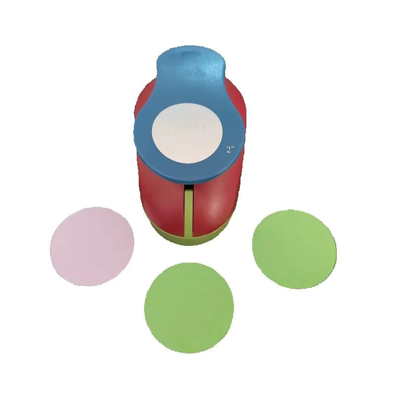 CJEC Manueller runder Bastelstanzer für DIY und Scrapbook in Multicolor, Durchmesser: 5 cm, 3,8 cm und 2,5 cm - Bild 2