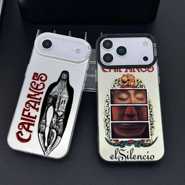C-Caifanes El Nervio del Volcan Handyhülle für iPhone 11 bis 17 Pro Max Air, Matte Laser Aurora Design, Stoßfest, Farbe: Weiß - Bild 1