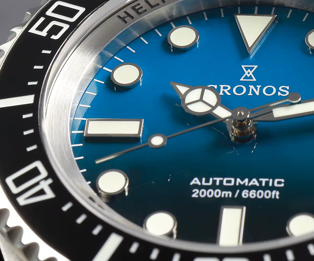 Cronos Taucheruhr, Automatik, Edelstahl, Schwarz, Unisex - Bild 3