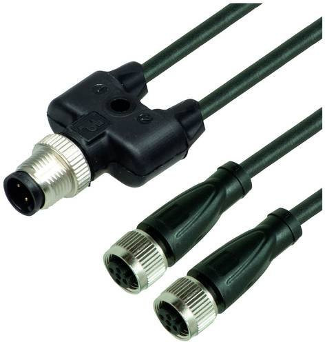Pepperl+Fuchs 297923 Sensor- und Aktor-Verteiler mit Adapter, 3m Kabellänge, 4 Polzahl, Farbe: Schwarz - Bild 1