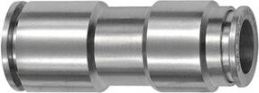 Riegler Gerade Steckverbindung Metallica aus Messing in Silber für Schlauch-Außendurchmesser 8/6 mm - Bild 1
