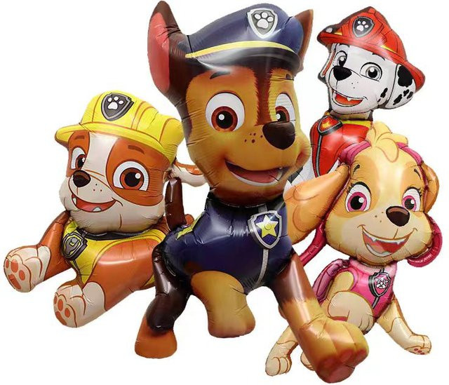 Paw Patrol Rettungshund Chase, Aluminiumfolie Ballon, 4-teiliges Set - Bild 1