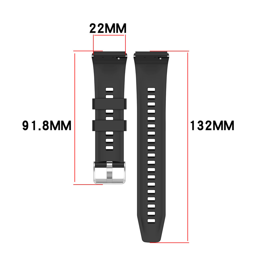 Huawei Uhrenarmband Silikon, Schwarz, Huawei Watch GT6 Pro 46 mm, Unisex - Bild 4