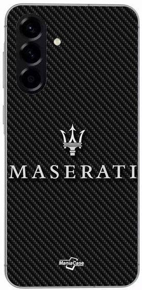 MASERTATI Silikon Hülle für Samsung Galaxy A56 in Weißes Carbon Schwarz - Bild 1