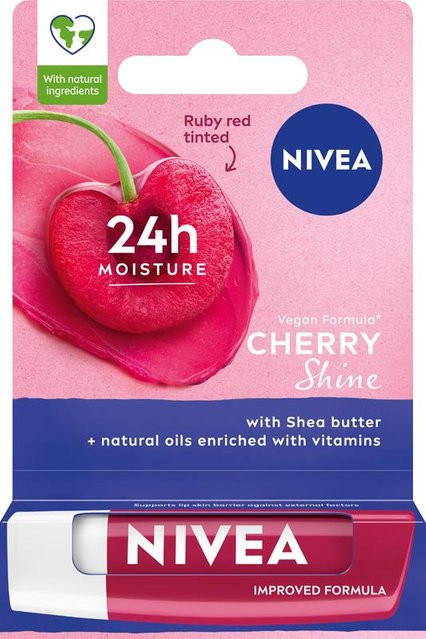 NIVEA Kirschglanz Pflegender Lippenbalsam, schimmernd - Bild 1