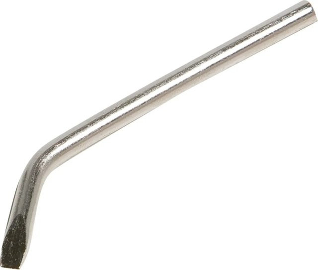 LUX-TOOLS Ersatzlötspitze für 30 W Lötkolben gebogen in Silber und Kupfer - Bild 1
