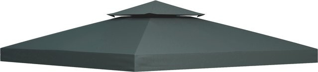 Outsunny Ersatzdach für Pavillon aus Polyester in Kohlegrau, B x B: 300 x 300 cm - Bild 1