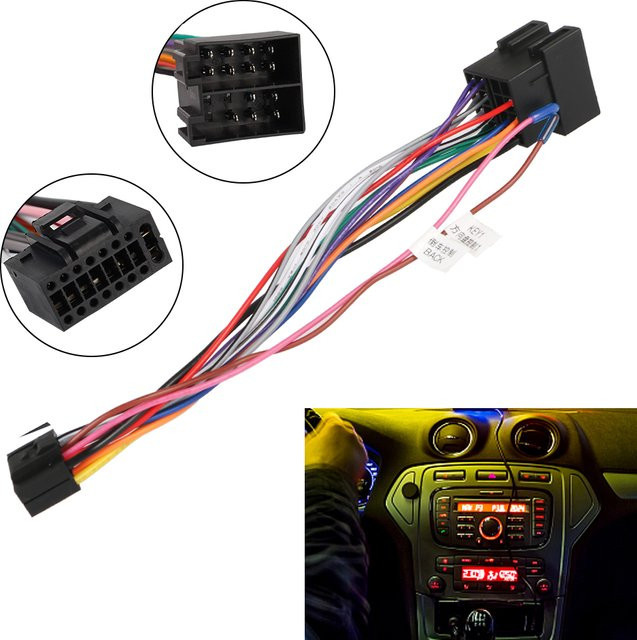 Alpine ISO Standard Stecker Adapter Kabelbaum für Auto Stereo Radio 16 Pin in Multicolor - Bild 1