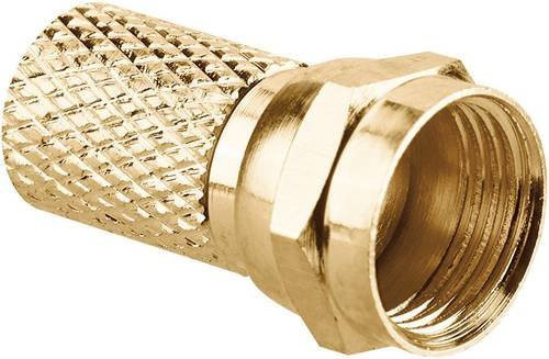 Renkforce F-Stecker in Gold für Kabel mit 8,2 mm Durchmesser - Bild 1