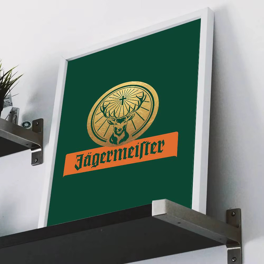 J-Jagermeister Anime-Poster als wasserdichter Wandkunst-Aufkleber im Vintage-Stil für dein Wohnzimmer oder deine Bar - Bild 4