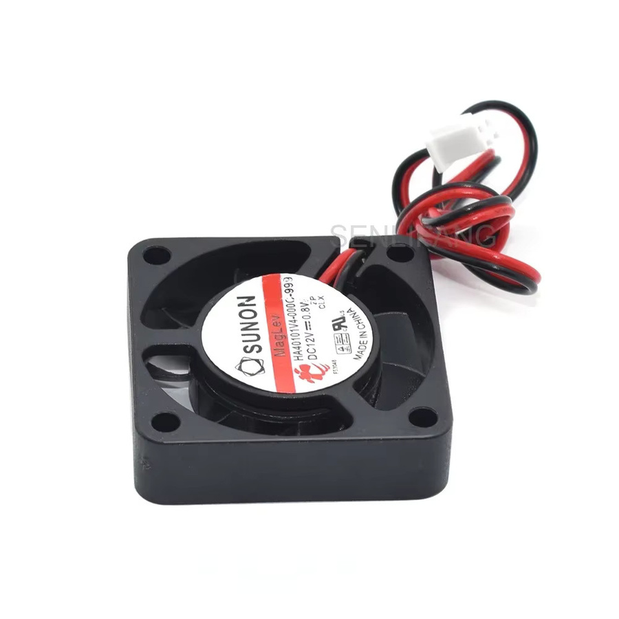 SUNON Ultra-leiser Lüfter HA40101V4-000C-999 DC12V 0,8W 2Pin Schwarz B/T/H: 40 x 40 x 10 mm - Bild 2