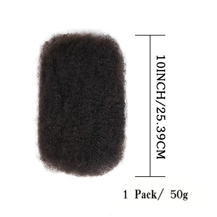 Afro Kinkys Bulk für Dreadlock-Erweiterungen, 50 g, Schwarz, Unisex - Bild 2
