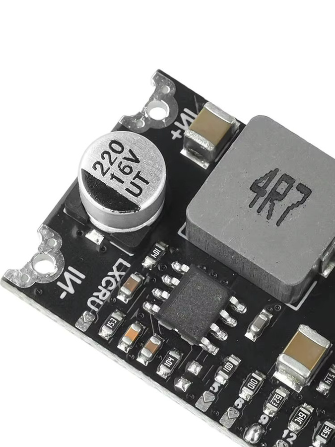 diymore Hochleistungs-DC-Boost-Modul 6A 350kHz DC 3-15V zu 5V 6V 9V 12V 15V in Schwarz mit Kurzschlussschutz und TVS-Ausgang - Bild 3