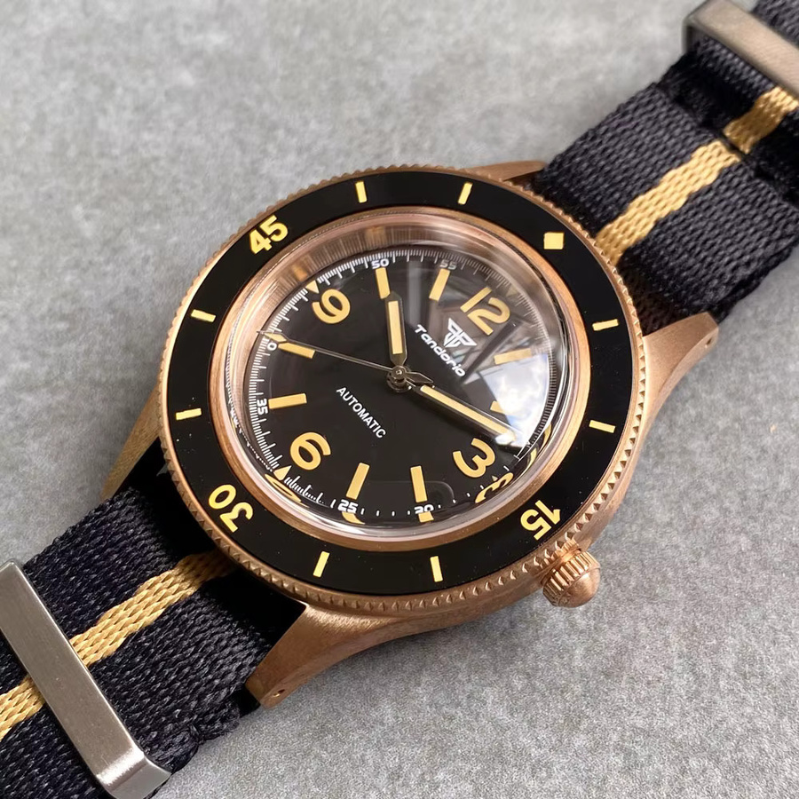 tandorio Taucheruhr, Automatik, Bronze, Grün, 40 mm, Herren - Bild 2