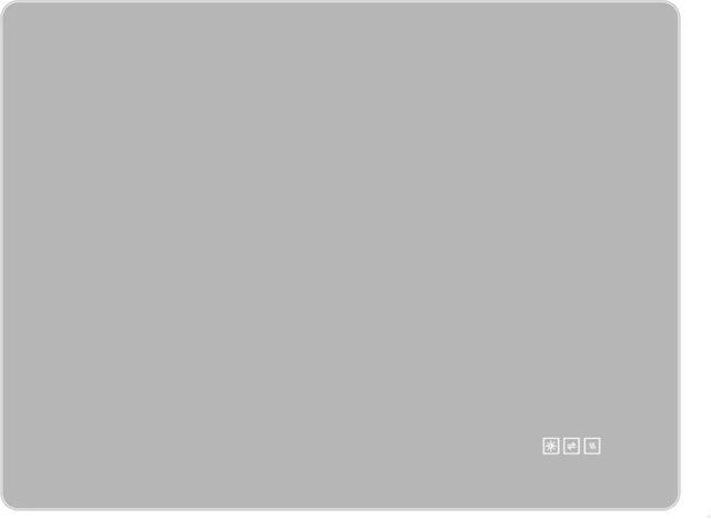 PXloue Badezimmerspiegel in Silber mit verstellbarer LED und Anti-Beschlag-Funktion, B: 60 cm, H: 80 cm - Bild 1