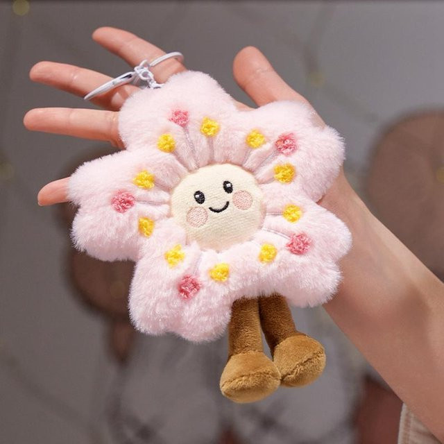 Yiran toy Rosa Sakura Plüschkissen, Plüschtier, 17cm - Bild 1