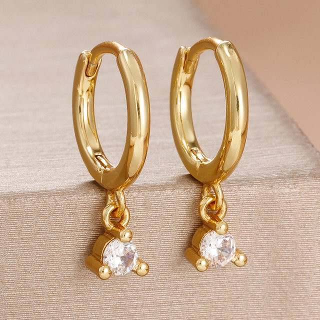 Maodane Creolen, Gold, Zirkonia, Damen - Bild 1