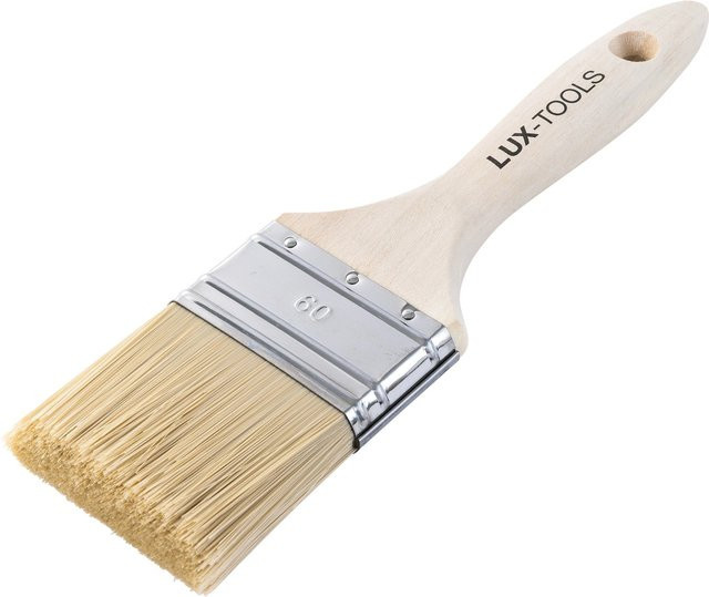 LUX-TOOLS Flachpinsel für Lacke und Farben aus Synthetikhaar, Breite: 60 mm - Bild 1