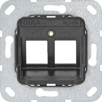 Gira Modular Jack 4 2fach Unterputz Tragring in Schwarz - Bild 1