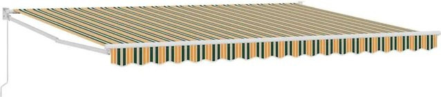 vidaXL Markise in Grün und Gelb aus Polyester und Metall B/H/T: 450 x 165 x 300 cm - Bild 1
