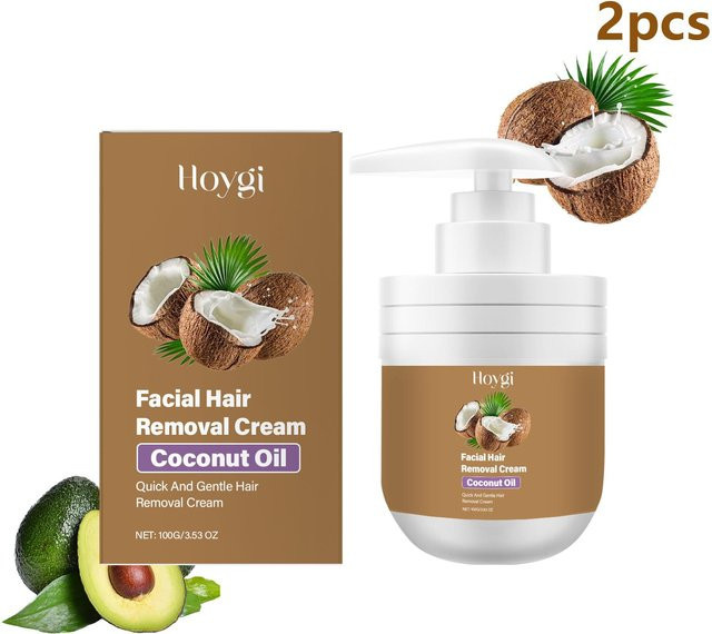 Hoygi Gesichtsdepilationscreme, Kokosöl, Damen, empfindliche Haut - Bild 1