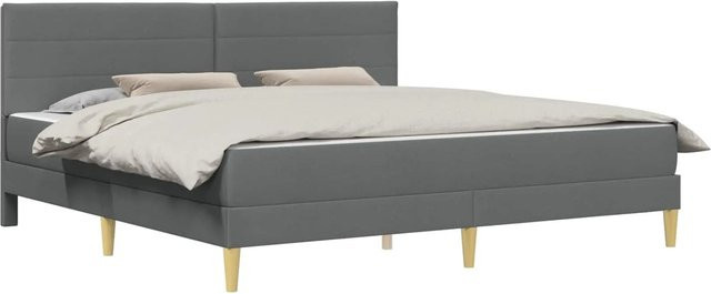 vidaXL Polsterbett in Dunkelgrau mit modernem Design, B/T/H: 180 x 200 x 184 cm - Bild 1
