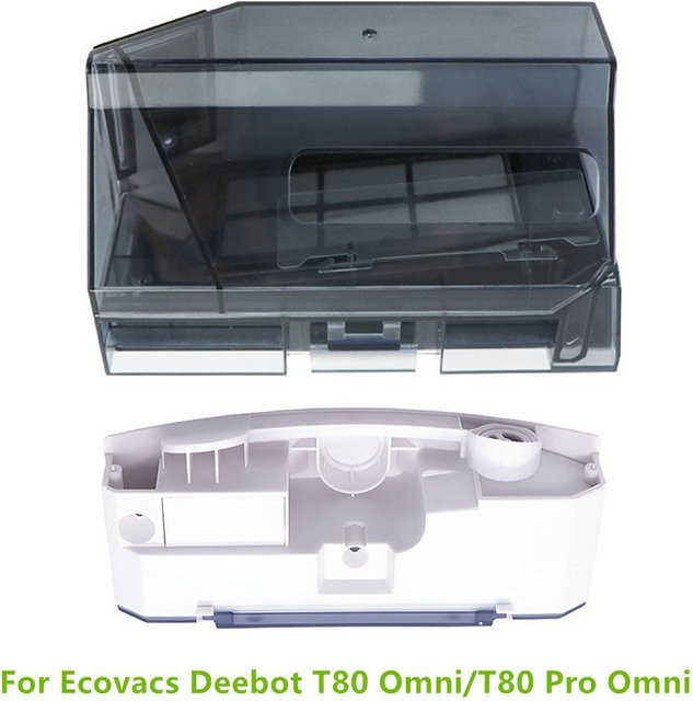 Ecovacs Deebot T80 Omni und T80 Pro Omni Ersatzteile: Schmutzwassertank, Abwassertank und Staubbox in Transparent - Bild 1