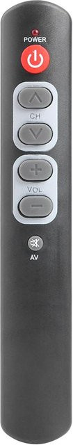 Bai Fen Bai-Digital 3C Universal-Fernbedienung mit 6 Lerntasten und großen Tasten, Infrarot-IR-Fernbedienung für Smart TV Box, DVD, DVB, VCR und HIFI, Grau - Bild 1