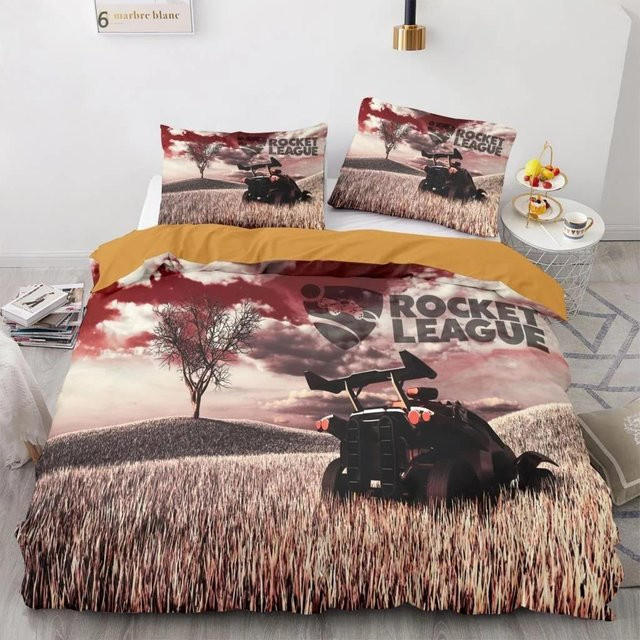 Rocket League Bettwäscheset mit Auto Design, 2-teilig, Mehrfarbig, B/H: 70 x 133 cm - Bild 1