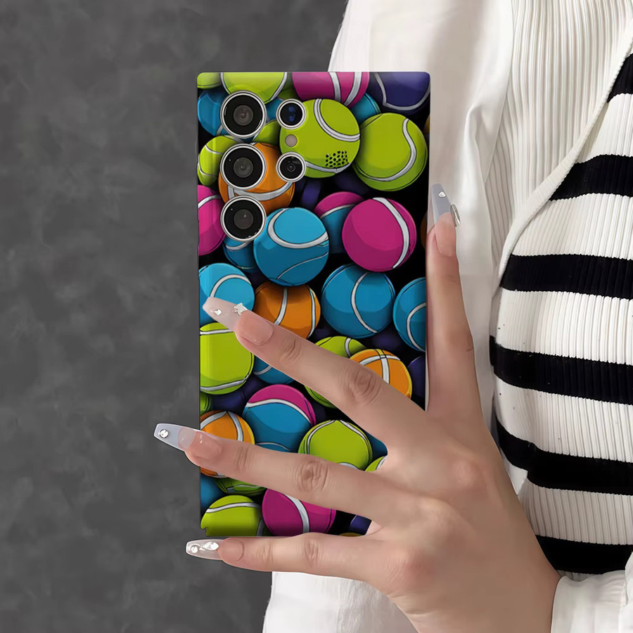 Potdemiel Neon Tennis Handyhülle für Samsung Galaxy S26 S25 Ultra S24 S23 Ultra Plus Stoßfeste Doppelschicht Robuste Rückabdeckung in Multicolour - Bild 5