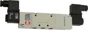 Riegler 5/3-Wegeventil elektropneumatisch mit Mitte entlüftet, G 1/8, 24 V DC, grau - Bild 1