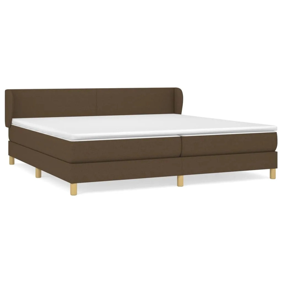 vidaXL Boxspringbett mit Matratze Dunkelbraun B/T: 200 x 200 cm, H: 203 cm - Bild 2