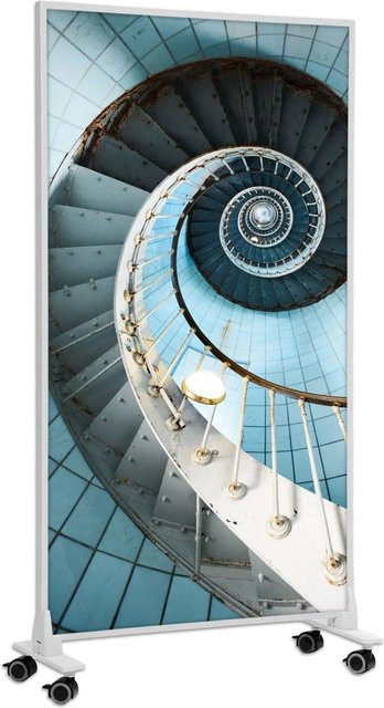Könighaus Infrarotheizung Spindeltreppe mit Rollen in Weiß, 800 W - Bild 1