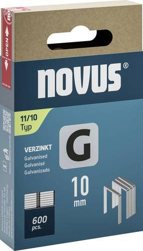 Novus Tools Flachdrahtklammern Typ 11, 600 Stück, silber, L x B: 10 mm x 10,6 mm - Bild 1