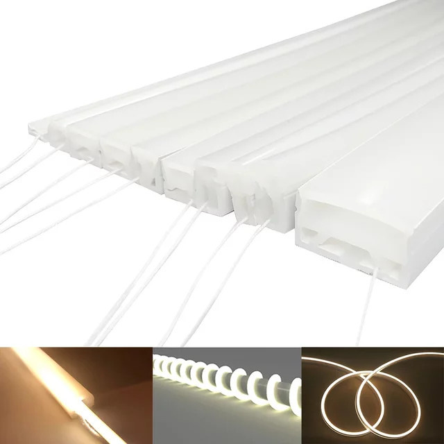 DENGKOO LED-Silikon-Neonschlauch Neon Flex als flexible Schutzhülle für WS2812-Streifen, Mattschwarz und Transparent - Bild 1
