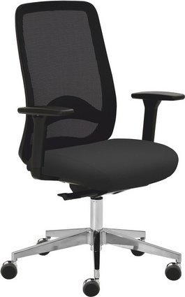 Mayer Sitzmöbel Drehstuhl 2228 in Schwarz mit Armlehnen und Rollen, Breite: 70 cm, Höhe: 63 cm - Bild 1