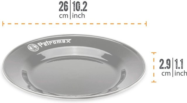 Petromax Emaille Teller Schwarz, 2 Stück, Durchmesser: 26 cm - Bild 2