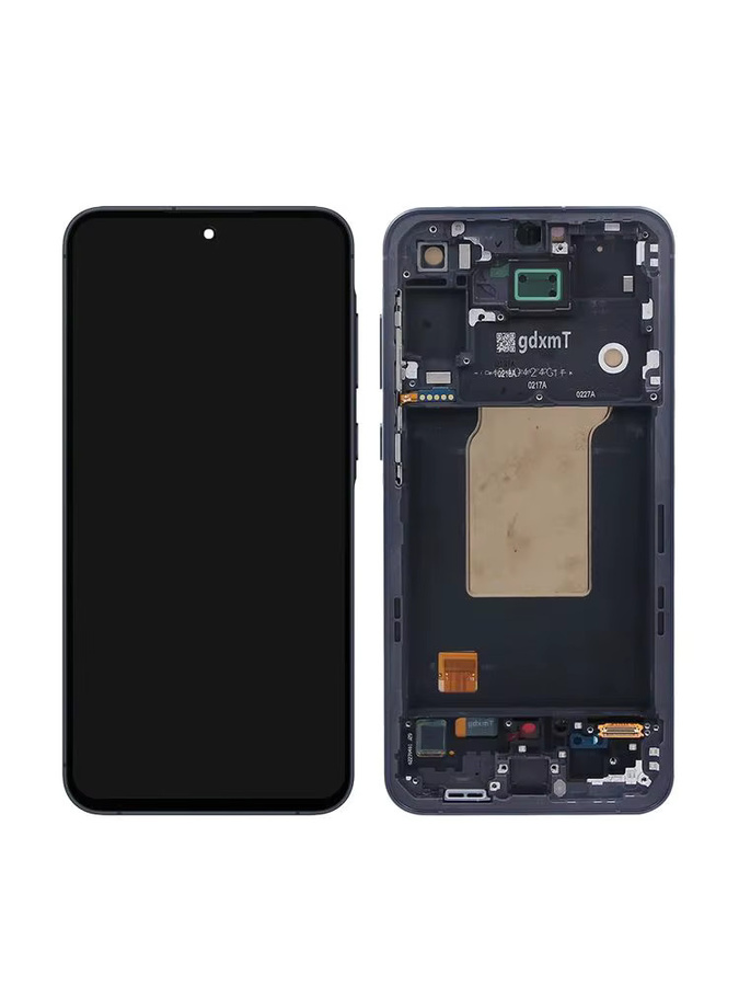 Samsung AMOLED Display Touchscreen Digitizer Montage mit Rahmen für A55 5G A556U A556B A5560 in Schwarz - Bild 6
