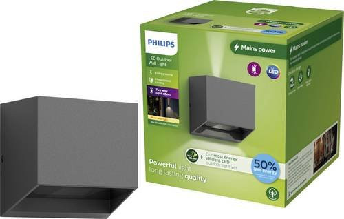 Philips Alix LED Außenwandleuchte in Anthrazit mit 8,6W - Bild 1