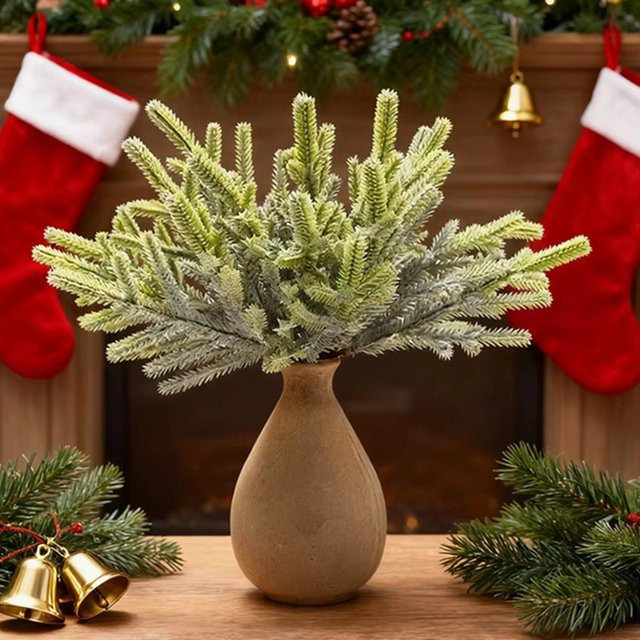 XIAOYINMO Künstliche Blumen und Pflanzen für Tischdekoration als DIY-Geschenk oder Deko für Hochzeit und Weihnachten in Grün - Bild 1