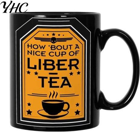 Aetherhe Helldivers 2 Keramiktasse Liber-Tea in Orange, 325 ml, mikrowellen- und spülmaschinenfest - Bild 1