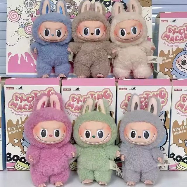 POPMART LABUBU Die Monster Aufregende Macaron Serie Blind Box Vinyl Puppen Anhänger Kawaii Anime Figur Multicolor - Bild 1