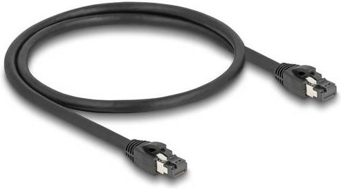 Delock RJ45 Patchkabel CAT 8.1 S/FTP Ethernet LAN Kabel Schwarz, Länge: 50 cm - Bild 1