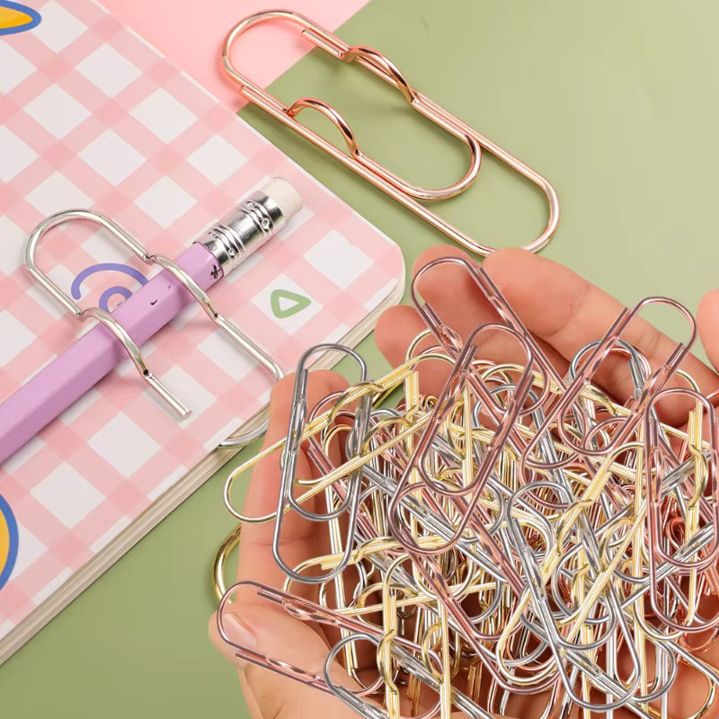 10 Stück Metall-Stifthalter-Clips in Gold für Büro, Schule und Tagebücher - Bild 2