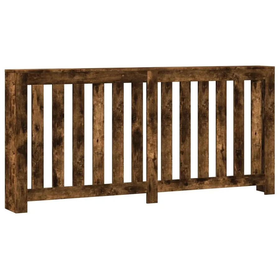vidaXL Heizkörperverkleidung im Latten-Design aus Holzwerkstoff in Räuchereiche, Braun, B: 175 cm, T: 20 cm, H: 82 cm - Bild 2
