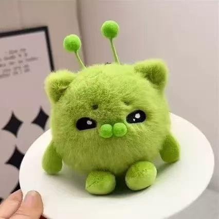 Yiran toy Hakimi Ei Alien Katze Plüschpuppe, Grün, Anhänger - Bild 1